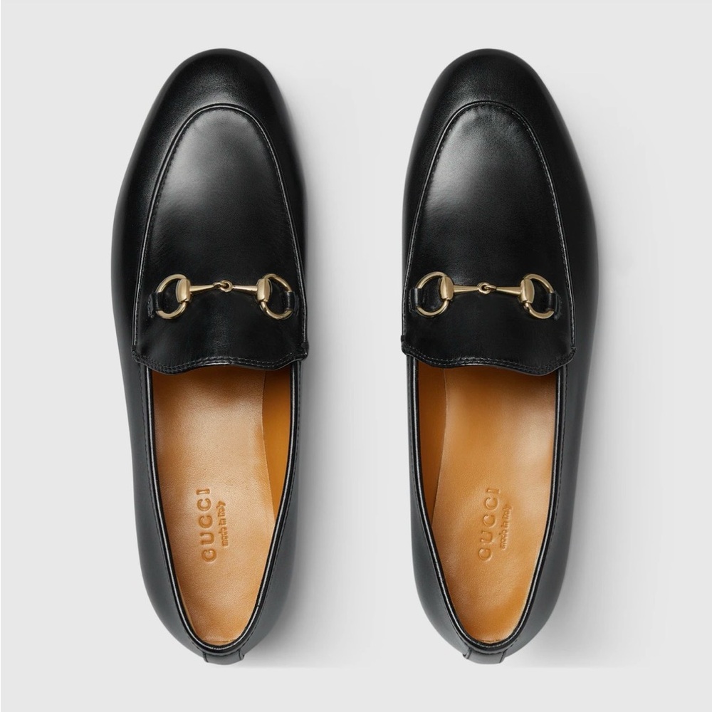 Gucci Jordaan Black Leather Loafers